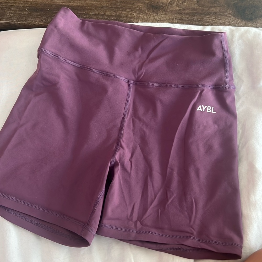 Purple workout shorts